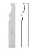 Carrara White Marble Baseboard Molding 5x12