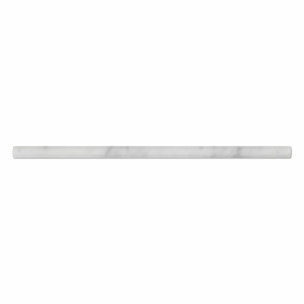 Carrara White Marble 3/4x12 bullnose molding