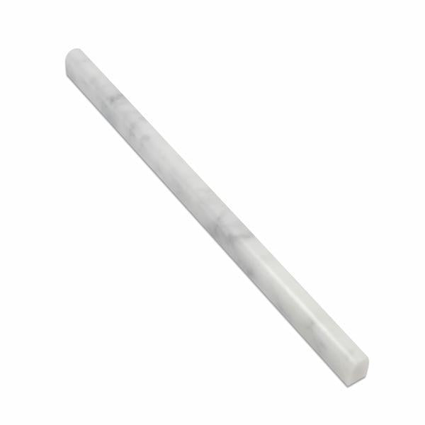 Carrara White Marble 3/4x12 bullnose molding