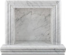 Carrara White Marble custom shampoo niche