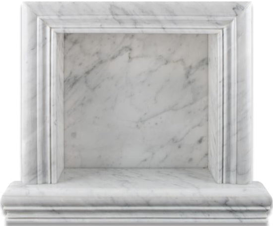 Carrara White Marble custom shampoo niche
