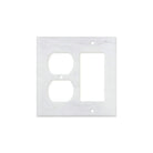 Flat view of Carrara White Marble Toggle Rocker Switch Plate, 4.5x4.5 inch in polished finish