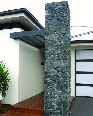 Close-up of Coal Canyon quartzite with rugged split face texture