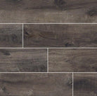 Flat view of Country River Moss 8x48 wood-look porcelain tile with aged gray-green finish