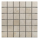 Crema Marfil 2x2 polished mosaic tile sheet