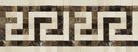 Crema Marfil Greek Key Border 3.5x7 polished Spanish marble