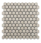 Crema Marfil 1 inch Hexagon Mosaic in polished finish on 12x12 sheet