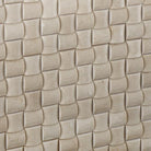 Close-up of Crema Marfil Small Bread Mosaic with detailed rounded stone pieces