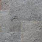 Desert Blue Limestone Pavers in Versailles pattern with natural finish

