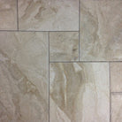 Flat layout of Dina Royale Marble tiles in Versailles pattern with brushed finish