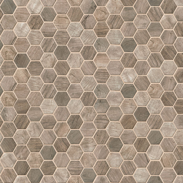 Driftwood Hexagon Mosaic