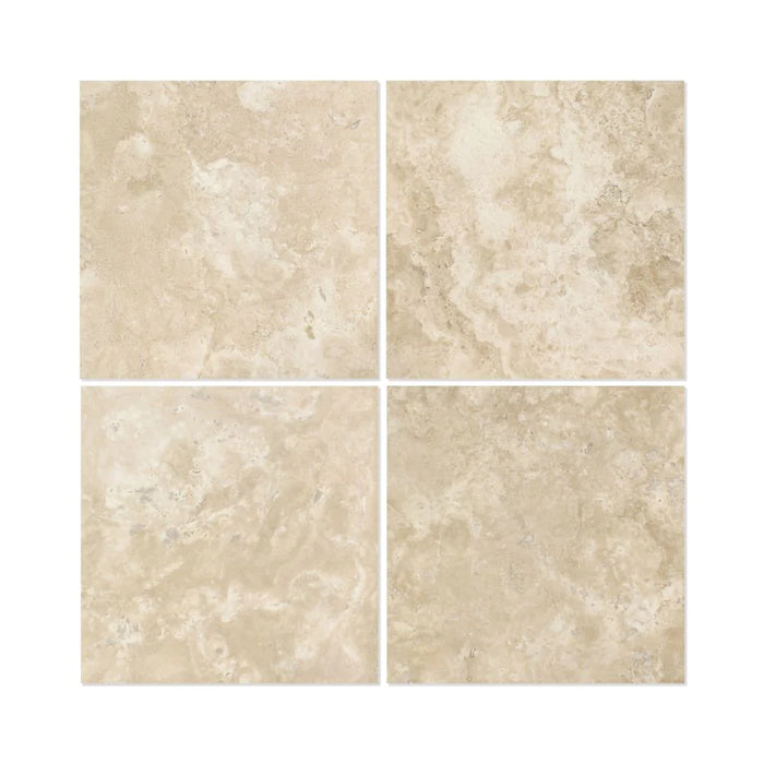 Flat view of Durango Travertine in honed finish, 12x12 tile