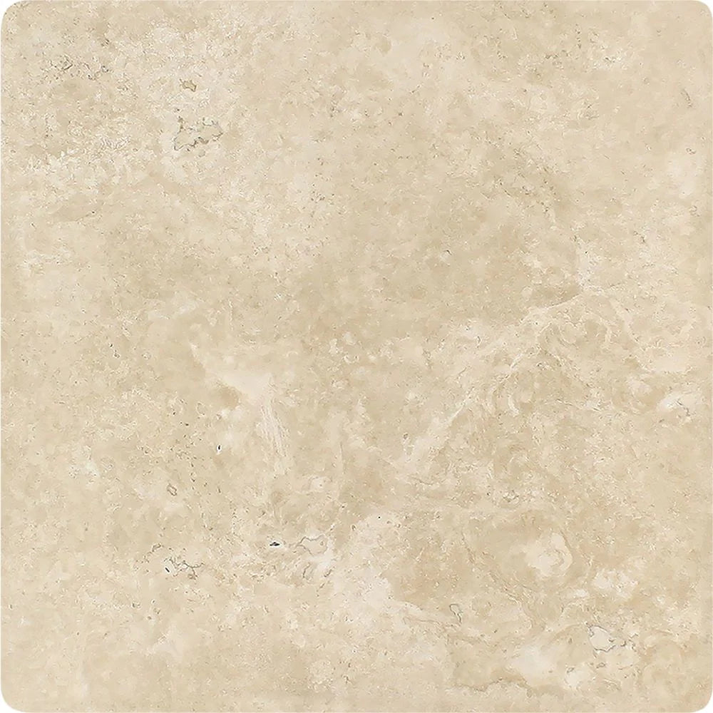 Flat view of Durango Travertine Honed Tile, 18x18 size