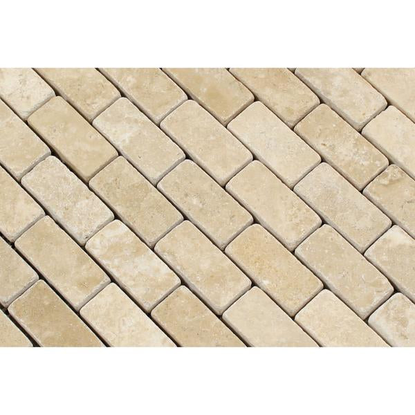Close-up of Durango 1x2 tiles showing soft edges and texture