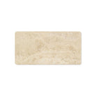 Close-up of Durango Travertine 3x6 showing tumbled texture and veining