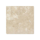 Flat view of Durango Travertine Tumbled Tile, 6x6 size