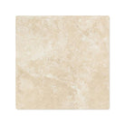 Flat view of Durango Travertine Tumbled Tile, 6x6 size