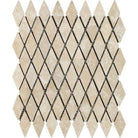  Flat view of Durango Travertine Diamond 1x2 Tumbled Mosaic