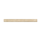 Flat view of Durango Travertine Dome Liner in honed finish, 1x12, soft cream tones