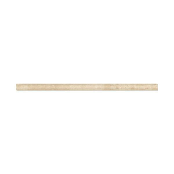 Front view of Durango Travertine Pencil Liner in honed finish