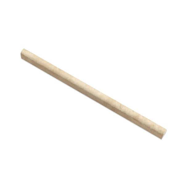 Close-up of Durango Travertine Pencil Liner showing texture and color variation