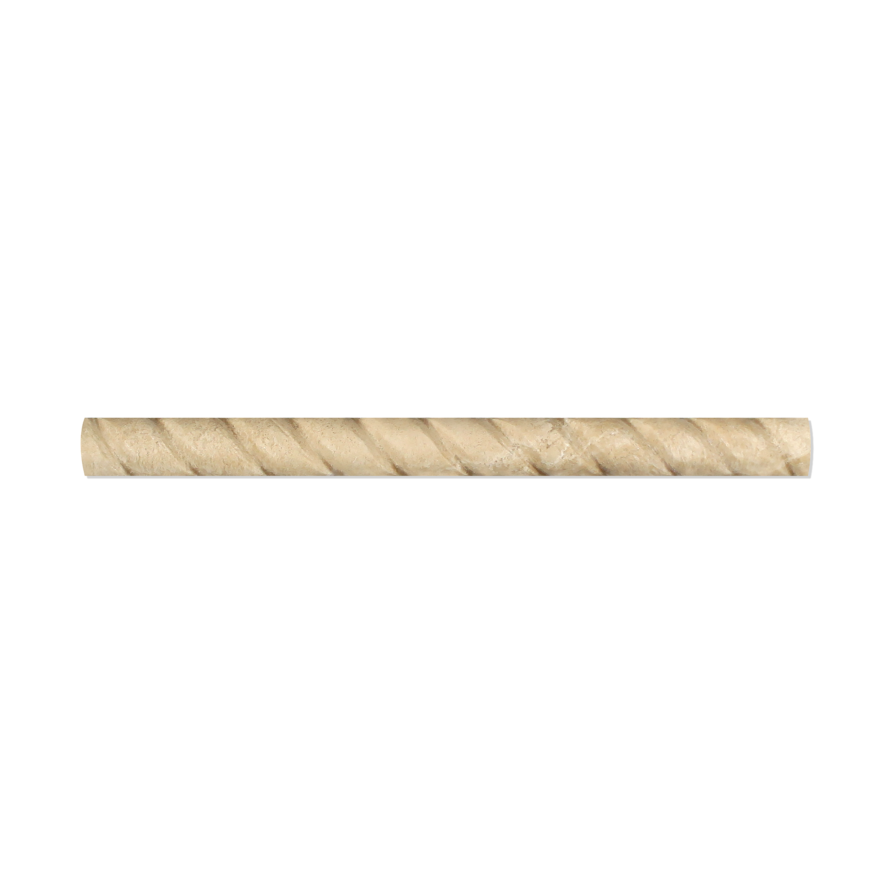Front view of Durango Travertine Rope Liner showing carved rope detail in beige tones