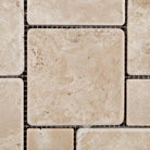 Close-up of tumbled texture and pattern in Durango Versailles mosaic