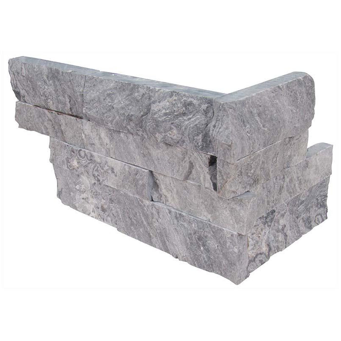 Stacked Stone Corner Glacial Gray