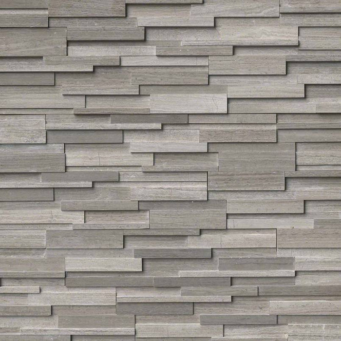 Stacked Stone Panel Gray Oak 3D Honed