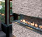 Detail view of Gray Oak marble texture and splitface finish