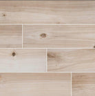 Flat view of Havenwood Beige 8x36 wood-look porcelain tile with matte finish and warm beige tone