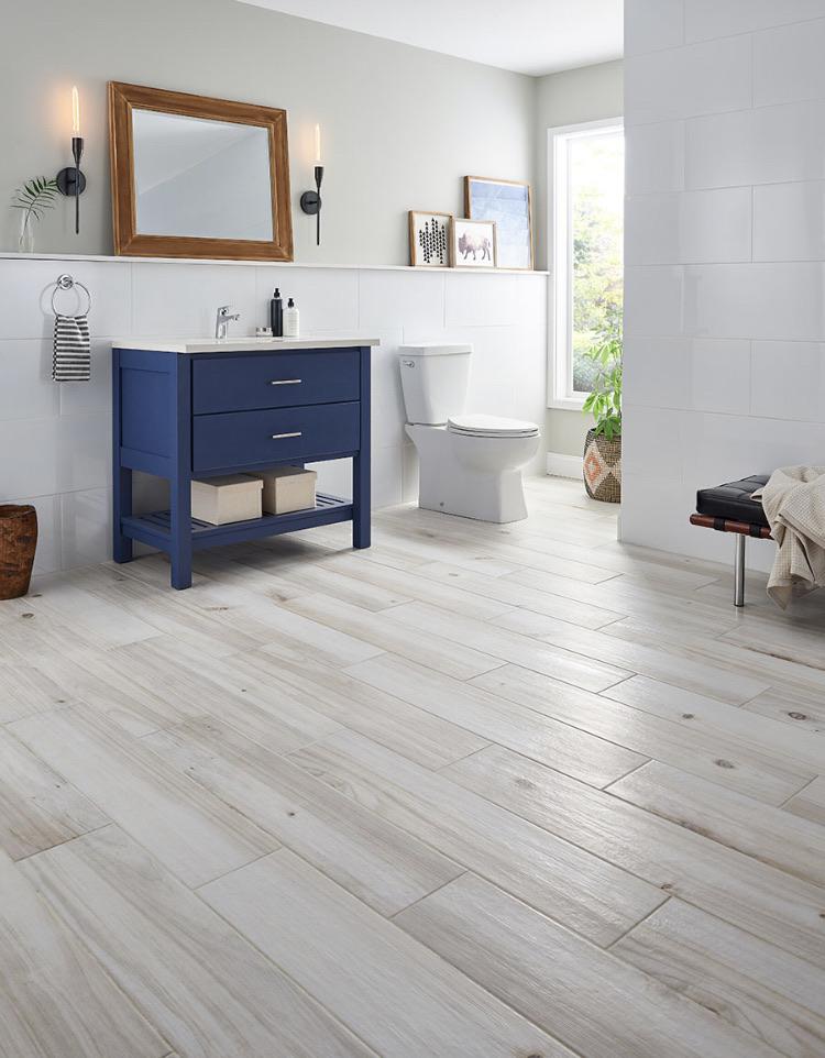 Close-up of Havenwood Dove tile showing natural wood texture and subtle grain variation