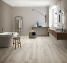 Close-up of Havenwood Dove tile showing natural wood texture and subtle grain variation