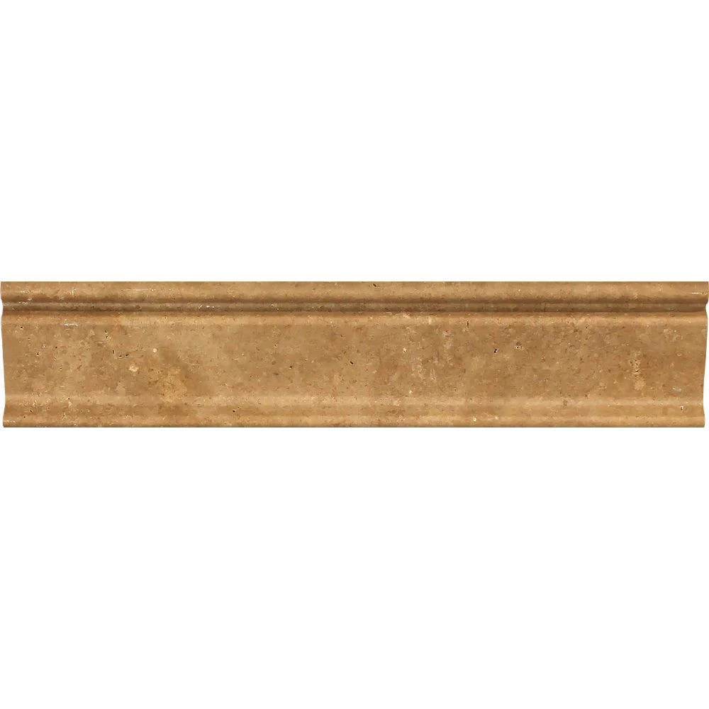 Decorative tile edge molding brown travertine