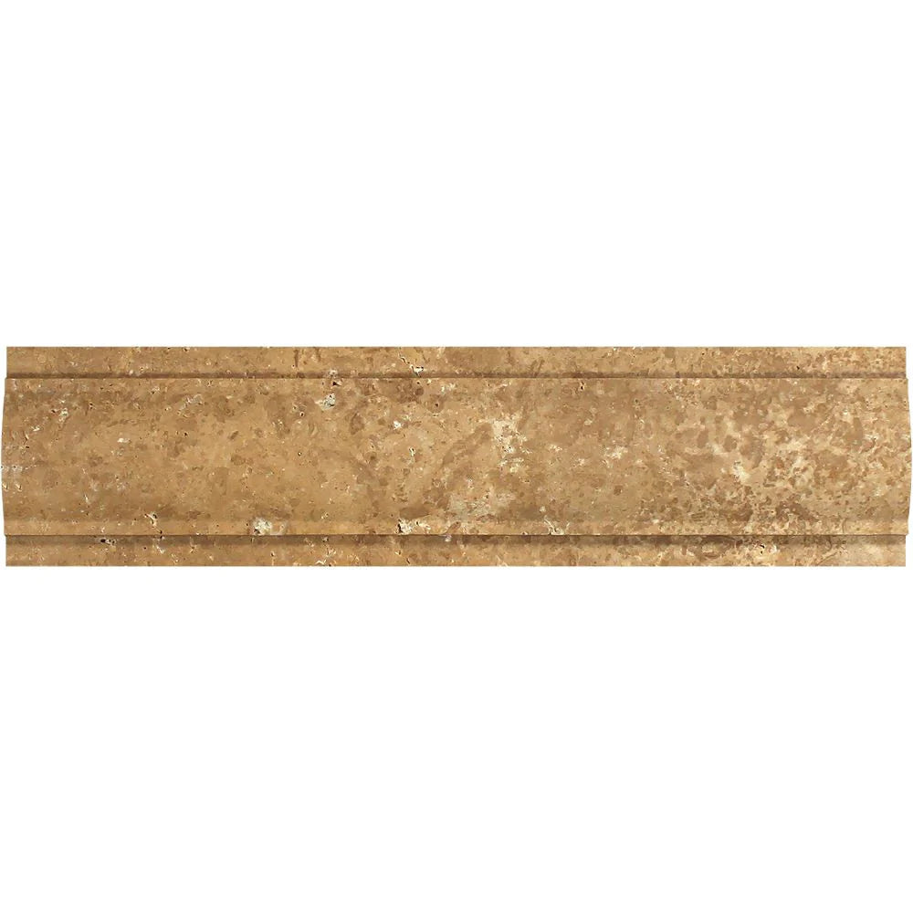 Natural stone wall trim molding – dark brown