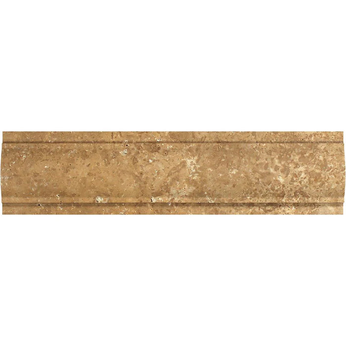 Natural stone wall trim molding – dark brown