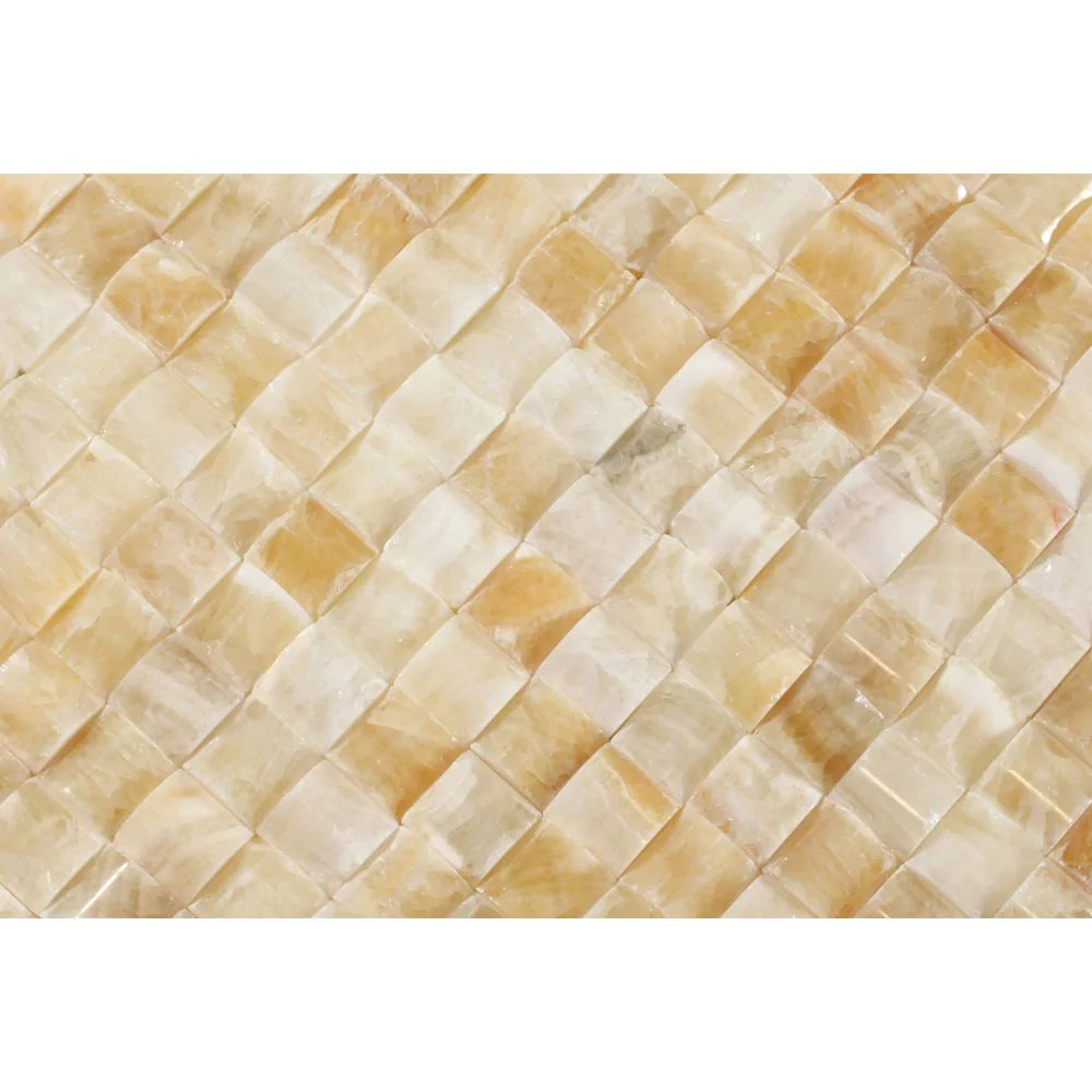 Honey onyx sculptural wall tile