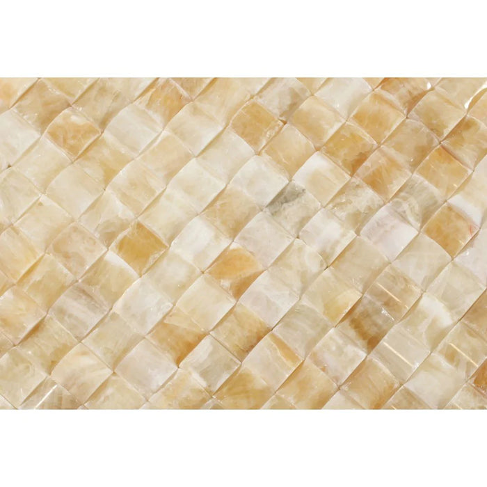Honey onyx sculptural wall tile