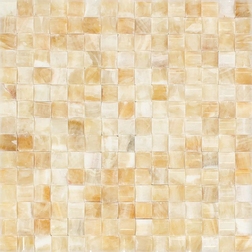 Honey onyx sculptural wall tile