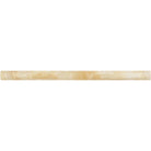 Close-up of polished Honey Onyx bullnose showing rounded edge and amber veining