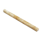 Flat view of Honey Onyx Bullnose Trim in polished finish, ¾ x 12 inches