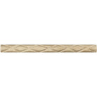 Flat view of Ivory Travertine 1-inch Bullnose Diamond Molding in honed finish