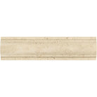 Flat view of Ivory Travertine 3x12 Arch Molding in honed finish