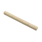 Flat view of Ivory Travertine 1 inch Bullnose Molding in honed finish