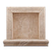 Close-up of Ivory Travertine Shampoo Niche showing natural veining and stone texture