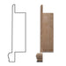Ivory Travertine Custom Shampoo Niche flat view with smooth surface and tumbled finish