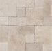 Ivory Travertine Pavers in Roman Pattern with tumbled finish
