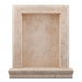 Close-up of Ivory Travertine Grande Niche showing natural travertine texture