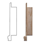 Flat view of Ivory Travertine Custom Shampoo Niche Grande with smooth honed finish
