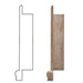 Flat view of Ivory Travertine Custom Shampoo Niche Grande with smooth honed finish